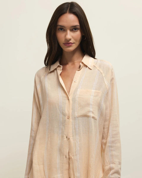 The Perfect Linen Top- Custard