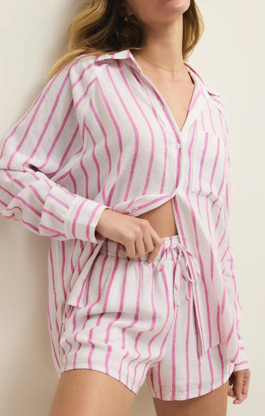 The Perfect Linen Top- Spanish Rose