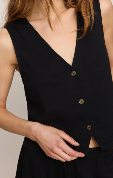 Noelle Jersey Top- True Black