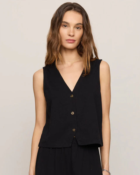 Noelle Jersey Top- True Black