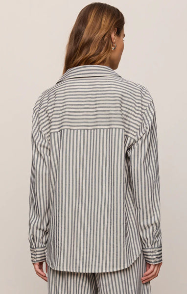 Reese Button Up Striped Top
