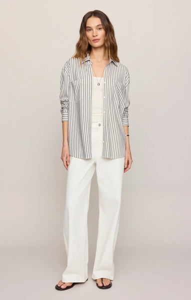 Reese Button Up Striped Top