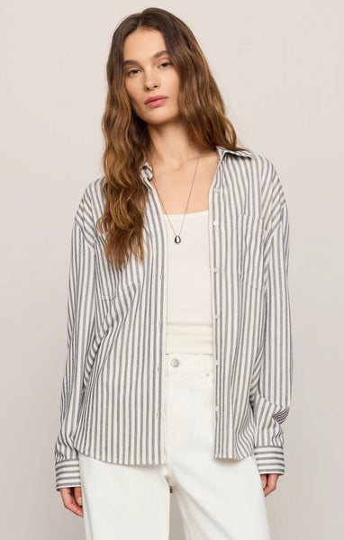 Reese Button Up Striped Top