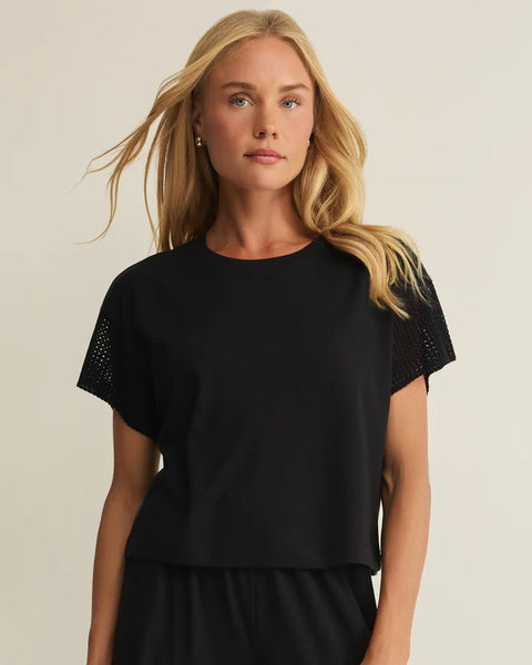 Banyan Crochet Top- Black