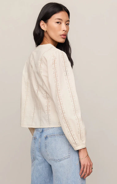 Louella Button up Top- Cloud