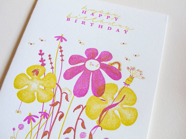 Flower Bunch Birthday | Letterpress Card