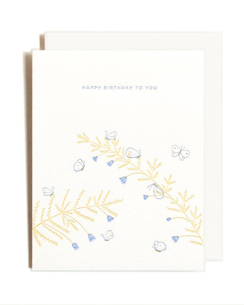 Birthday Butterflies | Letterpress Card