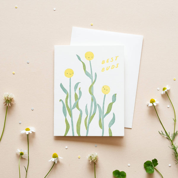 Best Buds | Friendship Flowers | Letterpress Card