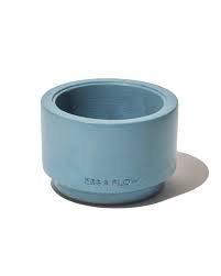 Refillable Concrete Candle- Blue, Vessel Only