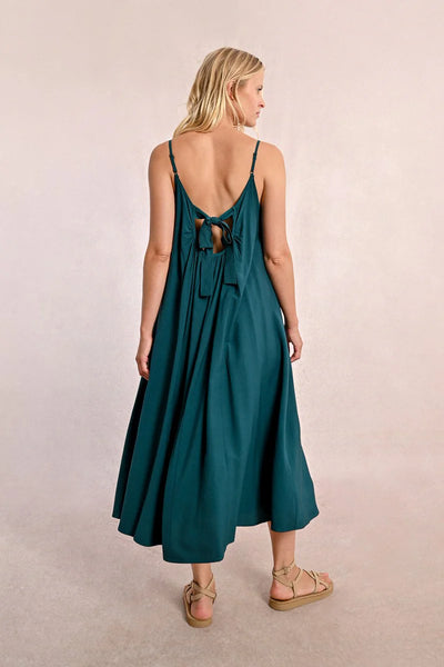 Long Dress with Straps- Teal