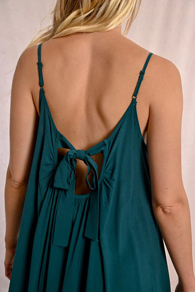 Long Dress with Straps- Teal