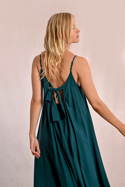 Long Dress with Straps- Teal
