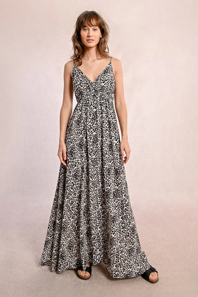 Long Leopard Print Dress