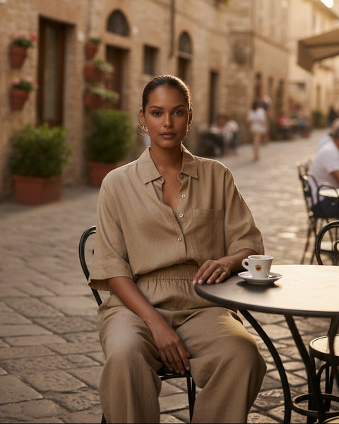 Expedition Linen Button Up- Taro