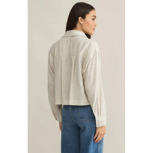 Del Mar Striped Shirt- Natural