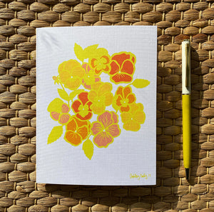 Greeting Card- Golden Hour Pansies