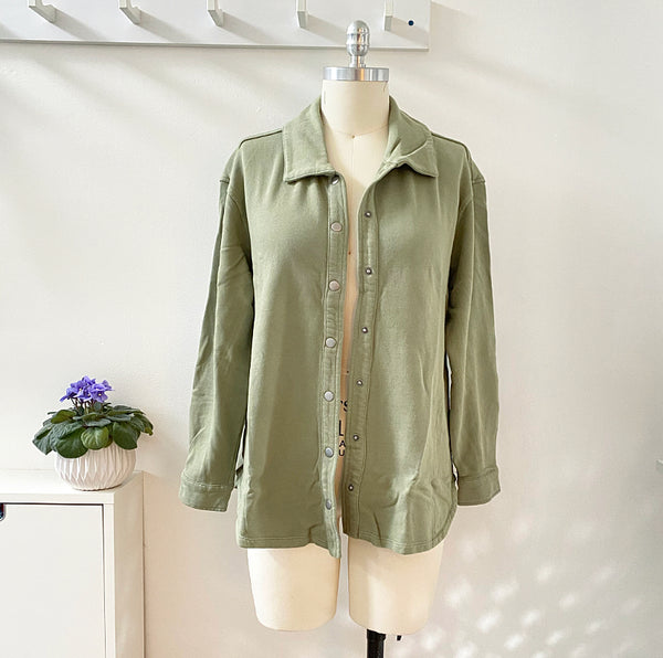 French Terry Overshirt- Fern