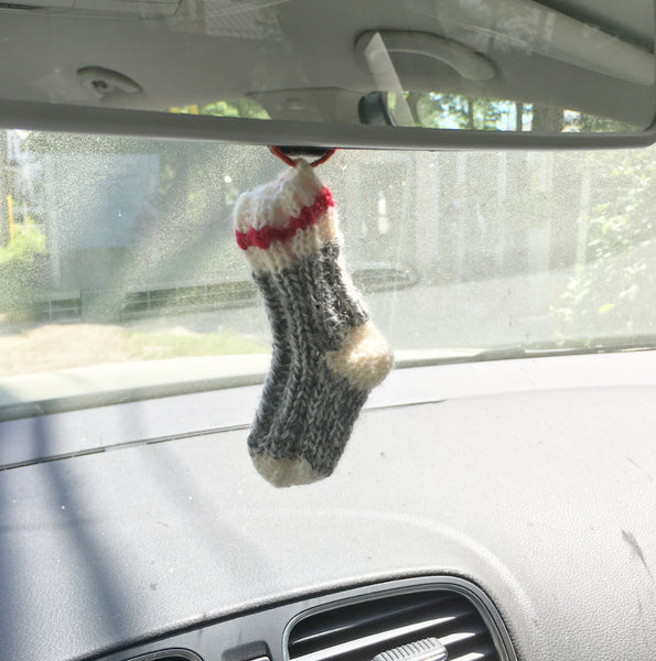Mini Hand Knit Sock Ornament