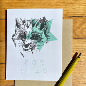 Fox Star – Greeting Card