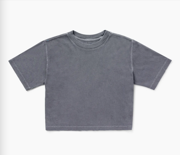 Relaxed Crop Tee - Stretch Limo