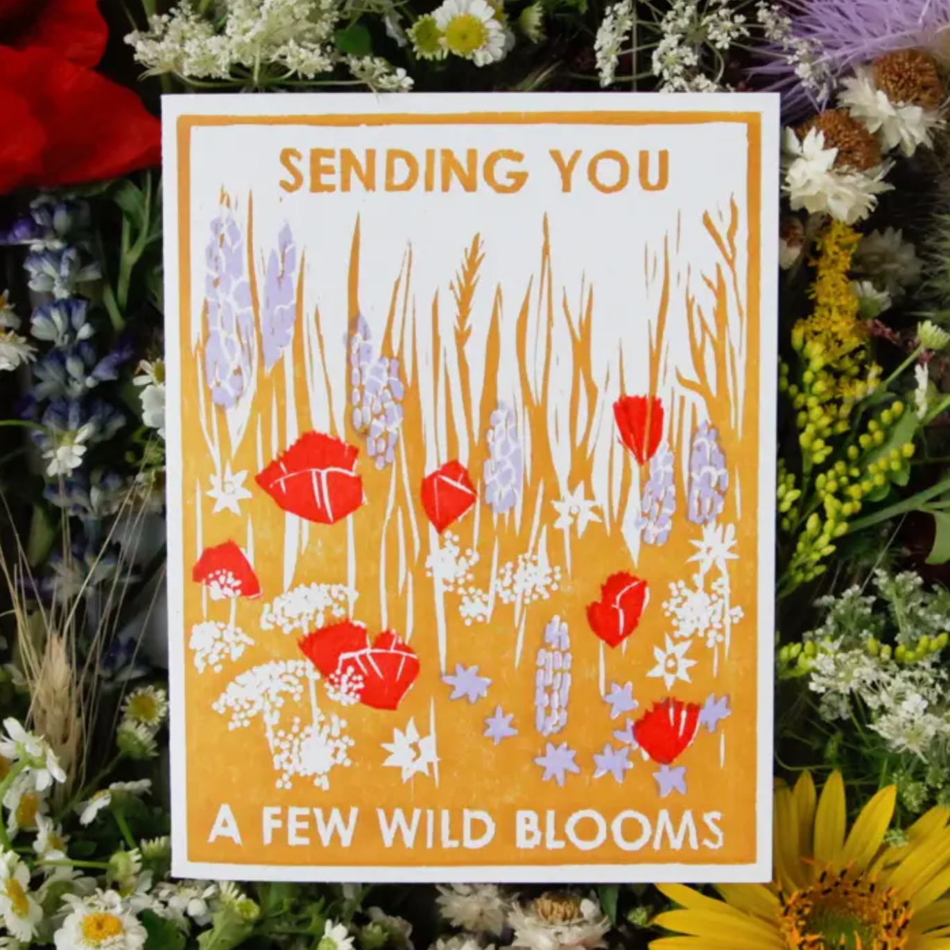 Greeting Card- A few wild blooms