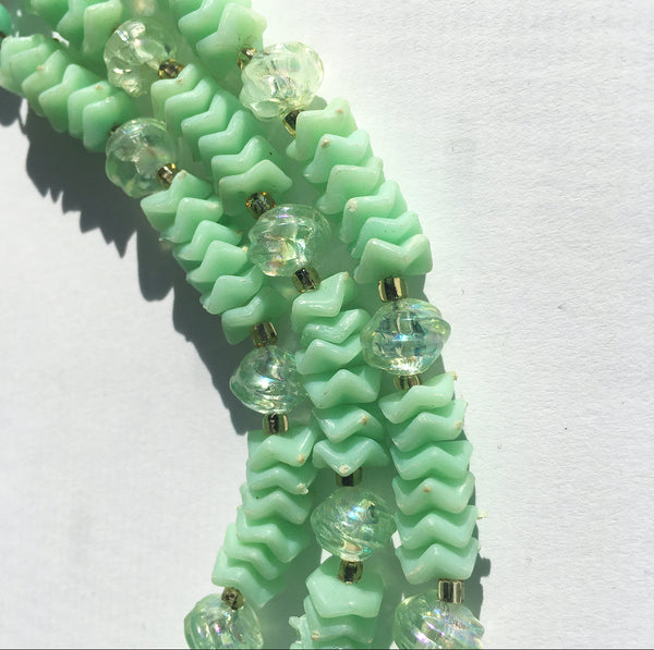 Minty Waves Necklace- Vintage