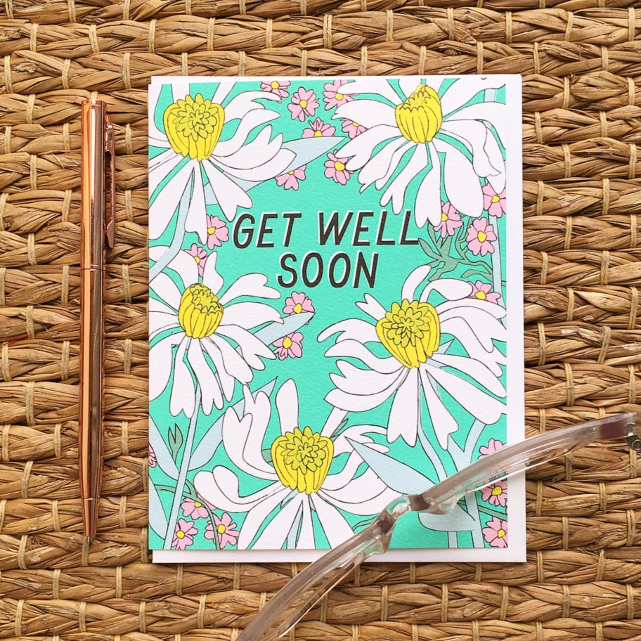 Greeting Card- Get Well Soon, Floral