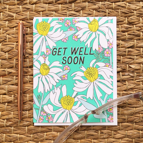 Greeting Card- Get Well Soon, Floral