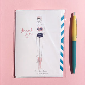 Greeting Card- Thank You, Bikini