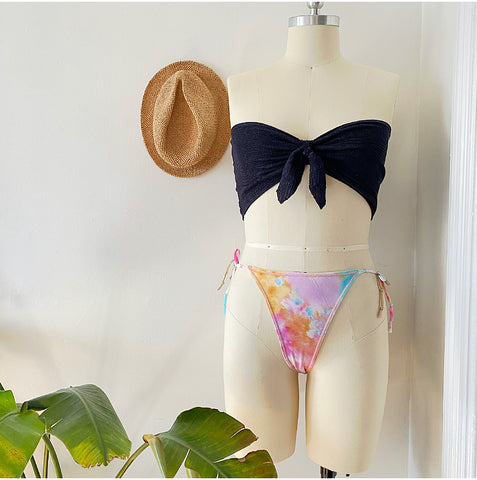 vbnergoie Women's Bikini Drawstring High Waist Print Swimsuit Beachwear Set Period  Bathing Suit Bottoms for Teens Swim Skirt with Shorts for Girls 